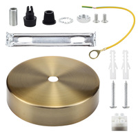Kit de suspension pour luminaire vintage rose, plaque de recouvrement pour plafonnier et tous les accessoires de montage pour luminaires suspendus