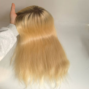 วิกผมคนรากเข้มไล่ระดับสีบลอนด์แบบฉีดด้านบน<span class=keywords><strong>ผม</strong></span>ผู้หญิง - Product Image 3