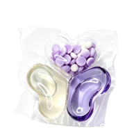 Capsules de lessive nettoyantes puissantes avec billes parfumées, capsules de nettoyage à trois compartiments, fabricant OEM de capsules de lessive pour vêtements