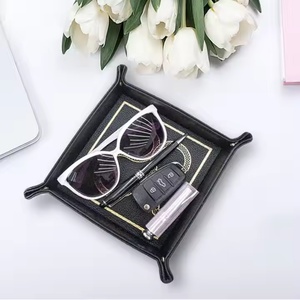 Plateau de rangement pour bijoux en cuir de luxe Boshiho avec compartiment à monnaie personnalisé, modèle BOSC2401, fabriqué en Chine - Product Image 1