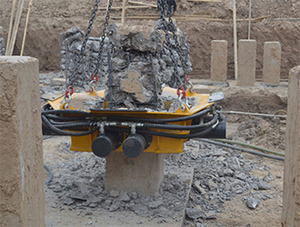 Taglierina Idraulica per Escavatore per Taglio Pali in Calcestruzzo, Taglierina per Teste di Pali in Calcestruzzo, Demolitore per Pali Quadrati - Product Image 6