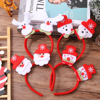 Serre-tête LED de Noël à sequins, motif Père Noël, renne, bonhomme de neige, ours en peluche, pour filles, adultes, enfants, cadeaux de fête, décorations de vacances