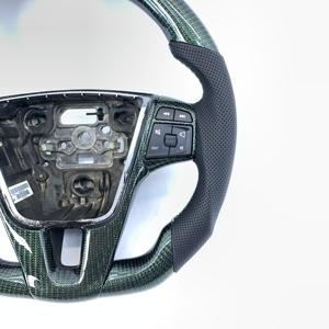 Volant de luxe en cuir et fibre de carbone CCExcellent Best Design pour <span class=keywords><strong>Volvo</strong></span> <span class=keywords><strong>V60</strong></span> <span class=keywords><strong>R</strong></span> 2017 - Product Image 4