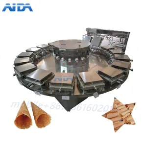 Manufacturing Plant Ice Cream Cone Maker Soft Waffles Making Machine