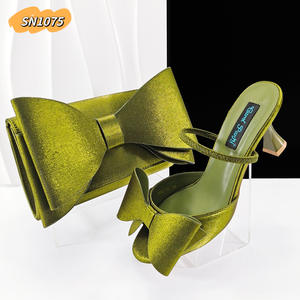 Set di Scarpe e Borsa <span class=keywords><strong>Viola</strong></span> Chiaro di Alta Qualità per Feste Nigeriane, <span class=keywords><strong>Sandali</strong></span> <span class=keywords><strong>con</strong></span> <span class=keywords><strong>Tacco</strong></span> Alto a Stiletto, Design <span class=keywords><strong>con</strong></span> Fiocco, Scarpe Opache - Product Image 2