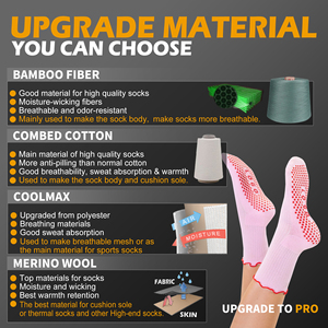 कस्टम लोगो ने ग्रिप मोजे कस्टम विरोधी पर्ची कपास चालक दल के भिगोने महिलाओं को मोजे वाली योग सॉक किया - Product Image 6