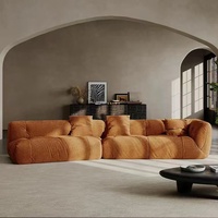 Canapé sectionnel en chenille minimaliste de style italien, moderne, simple et léger, designer de luxe, éponge en tissu haut de gamme, Internet célèbre