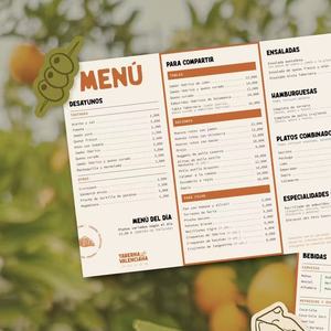Stampa Personalizzata di Menu per Ristoranti Spagnoli, Carta Verde Oliva, Lista Cibo, Bevande e Vini per Tabernae, Brochure per Bar e Caffè - Product Image 5