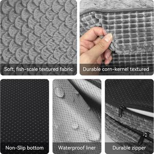 OEM extra grande ortopédico perro cama de espuma viscoelástica para mascotas sofá cama con refuerzo lados - Product Image 5