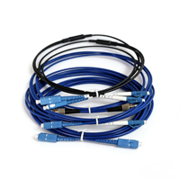 Kabel Patch Fiber Optik 10M Panjang 12 Core Indoor Outdoor OM1 OM3 OM4 RRU RRH CPRI LC Berlapis Baja LSZH Bersertifikasi RoHS FTTH