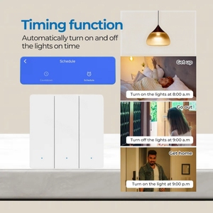 Interruptor Inteligente Universal Wifi de 10A Sin Neutro 100-240V CA, Compatible con Tuya App, <span class=keywords><strong>Alexa</strong></span> y <span class=keywords><strong>Google</strong></span>, para Hogar, Oficina, Tienda, Negocio de Bebidas - Product Image 2