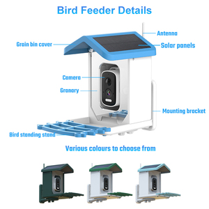 Mangeoire intelligente extérieure pour les amoureux des oiseaux regardant des cadeaux Panneau solaire Mangeoire à oiseaux pour animaux de compagnie Caméra AI Reconnaissance HD Smart Bird <span class=keywords><strong>Watcher</strong></span> - Product Image 6