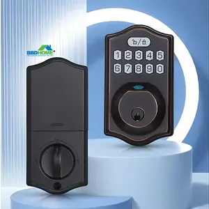 BBDHOME Bedroom Keyless Entry Auto Lock Waterproof Smart Electronic Keypad Door Lock Deadbolt Lock