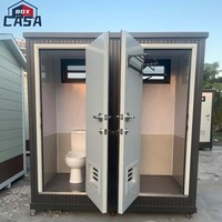 Toilettes doubles préfabriquées portables WC Salle de bain mobile Porta Potty Maison de toilettes mobiles