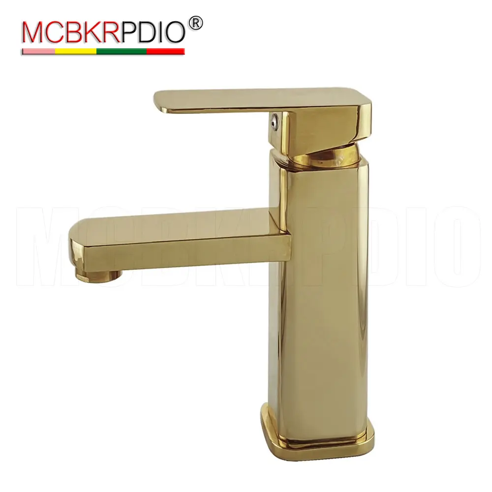 MCBKRPDIO पश्चिमी शैली टाइटेनियम वर्ग पानी के नल, बाथरूम तांबा उच्च गुणवत्ता धोने बेसिन सोने पानी के नल