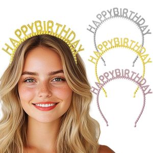 Serre-têtes, couronnes et bandeaux en plastique à perles scintillantes pour joyeux anniversaire, avec fermoirs, pour de superbes cadeaux, cadeaux couronnes et décorations de fête - Product Image 1