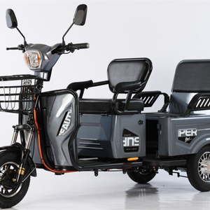 รถสามล้อไฟฟ้า 48V 600W แบบสองแถว ราคาถูก ขายดี สำหรับผู้โดยสารและขนส่งสินค้า ใช้ได้สองแบบ สำหรับผู้ใหญ่ - Product Image 2