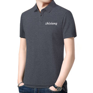 Fabriek Groothandel Melange Grijze Kleur Mannen Custom Poloshirt Halve Mouw Met Knoop Productie Bedrijven - Product Image 1