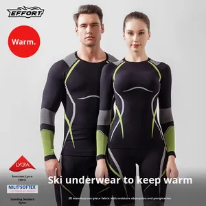<span class=keywords><strong>Tuta</strong></span> da sci aderente autunno inverno per pantaloni ad asciugatura rapida da corsa sportiva Anti-batterica Base <span class=keywords><strong>termica</strong></span> antibatterica - Product Image 3
