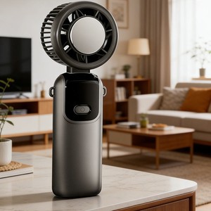 Handheld Mini Fan With High Speed Airflow Usb Rechargeable Foldable Portable For Outdoor <b>Work</b> <b>Desk</b> Student Use - Product Image 3