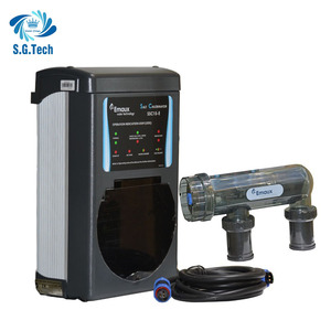 Système électrique de traitement de l'eau pour piscine rectangulaire en fibre de verre Water Crown, avec nettoyeur automatique de <span class=keywords><strong>spa</strong></span> et système de chlore <span class=keywords><strong>au</strong></span> <span class=keywords><strong>sel</strong></span> - Product Image 1