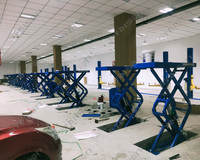 Pont élévateur à ciseaux hydraulique double pour véhicules poids lourds, encastré, 3500 kg, modèle ECO5135, garantie 18 mois