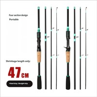 Canne à carpe en carbone 4 brins, design multi-sections portable, action moyenne rapide, longueur 5m, poignée EVA Full Wells pour eau douce