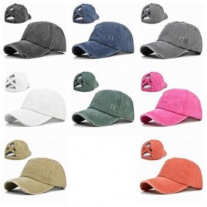 High Quality Vintage Washed Cotton 6-Panel <b>Baseball</b> <b>Cap</b> New Style Mens Ponytail <b>Cap</b> with Cross Design for Children - Product Image 2