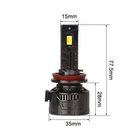 CN360 2024 Nouvelle Ampoule de Réglage Blanc Doré H11 Ampoule de Phare Led Réglable pour Voiture