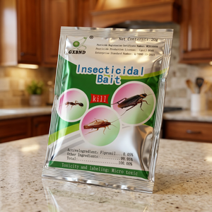 Gránulos de Cebo <span class=keywords><strong>Insecticida</strong></span> con 0.05% de Fipronil, Mata Cucarachas y <span class=keywords><strong>Hormigas</strong></span>, Bolsita de 10g, Control de Plagas Domésticas y de Cocina, Eliminación Rápida - Product Image 1