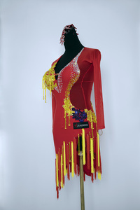 Puede ser variada de baile latino Falda corta Falda de baile rojo - Product Image 6