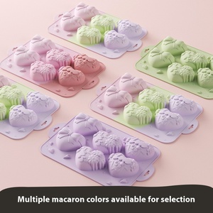 Moule en silicone personnalisable en forme de cœur couleur macaron pour chocolat, outils de pâtisserie - Product Image 3