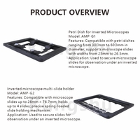 Accessories for Inverted Microscopes: Petri Dish Holders, Slide Holders, Multi-well Plates, Blank Adapter Plates