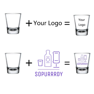 Logo personalizzato personalizzato sfuso 1oz 1.5oz Tequila whisky Tequila bicchierini di vetro per la vendita - Product Image 4