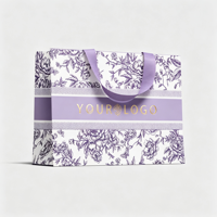 Sac fourre-tout en carton ivoire recyclable de qualité supérieure avec poignée ruban intégrée, logo personnalisé sérigraphié, 190-230 g/m², pour parfums
