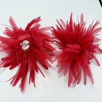 14cm Organza Tridimensionnel Polygonal Bouclé Chaussure Fleur Applique DIY Corsage Broche Vêtements Accessoires-Durable Métal Laiton)