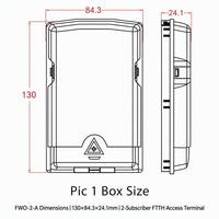 Caja de Conexión de Fibra Óptica para Montaje en Pared Interior IP45, 2 Núcleos, Terminal de Acceso de Fibra Óptica Pequeño SC/LC, Caja de Distribución de Fibra Óptica ATB, PC+ABS