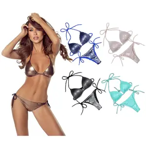 2023 Chất Lượng Tốt Thiết Kế Bộ Bikini Bộ Sexy Halter Cổ Tắm Bơi Mặc Bikini Hai Mảnh Áo Tắm Phụ Nữ Bikini & Beachwear