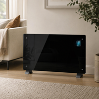 Chauffage par convection silencieux avec panneau intelligent Wi-Fi pour chambre à coucher, compatible avec les projets de chauffage intelligent
