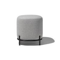 Fauteuil pouf ovale moderne personnalisé 2024 Tabouret de couleur grise d'usine Petit tabouret d'assise