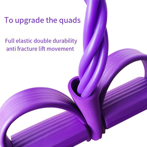 أربطة مقاومة مسطحة رباعية الأنابيب من WeRich مصنوعة من مادة TPE عالية المرونة للتدريب على القوة واليوجا وتمارين الصالة الرياضية المنزلية - Product Image 1