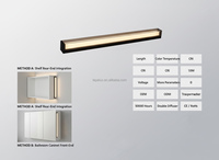 Lampe LED pour armoire à vin, lumière linéaire LED double face, éclairage arrière pour étagère de 18 mm, profil en aluminium pour meubles de maison YB1037-43-1