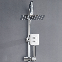 Ensemble de douche chauffe-eau direct thermostatique en laiton poli pommeau de douche multifonction pressurisé jet de pluie doux jet en céramique