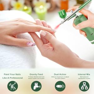 Juego de cepillos de limpieza de aire de alta presión sin obstrucciones recargables con boquilla de 0,3mm para decoración de pasteles de pintura de maquillaje de uñas - Product Image 4