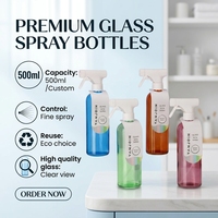 Pulvérisateur en verre 500ml 100ml, pour savon à main, pompe de nettoyage de maison avec déclencheur, vente en gros, 200 pièces