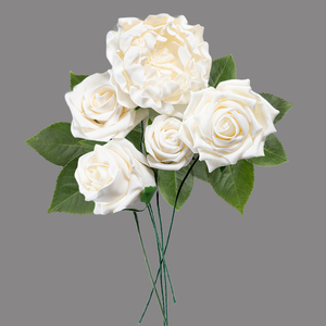 Vente en gros de 25 pièces de haute qualité bricolage mousse PE artificielle fleur de rose décoration florale de <span class=keywords><strong>gâteau</strong></span> de la Saint-Valentin fournitures de fête de <span class=keywords><strong>mariage</strong></span> décoration murale - Product Image 5