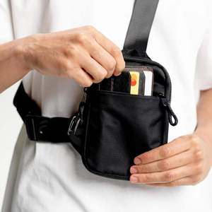 Bolsa de Ombro Pequena Masculina Nova Antifurto em Nylon com Fivela Antifurto de Liga - Product Image 2