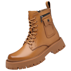 Bottines Chelsea rétro tendance - Fermeture à lacets, chaussures décontractées confortables pour l'extérieur, pour toutes les saisons - Product Image 5