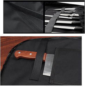 Bolsa para Cuchillos de Chef, Muestra Gratis, Bolsa de Cuero Genuino Resistente para Guardar Herramientas, con Bolsillo para Tabletas y Cuadernos - Product Image 5