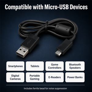 Câble de charge et de données Micro USB de 2,75 m pour manette de jeu PlayStation <span class=keywords><strong>PS4</strong></span> Xbox One, cordon d'alimentation - Product Image 5